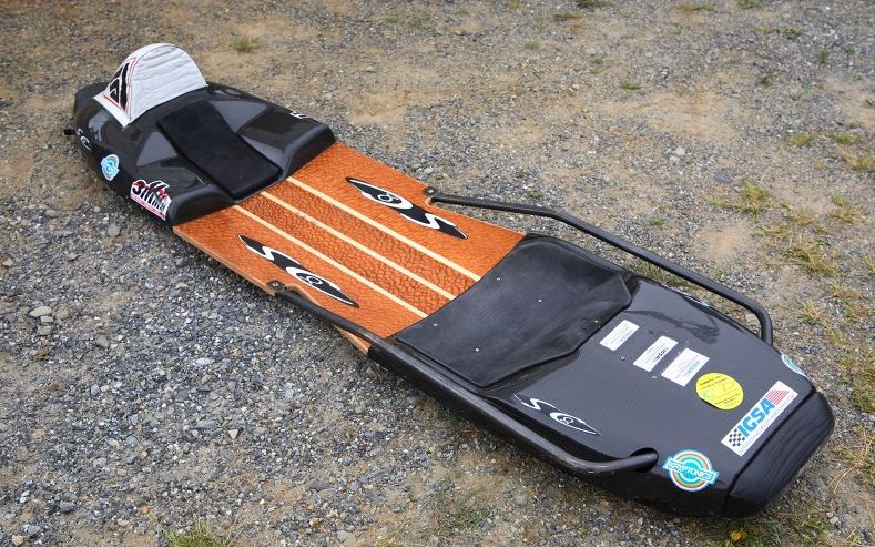 A street luge board