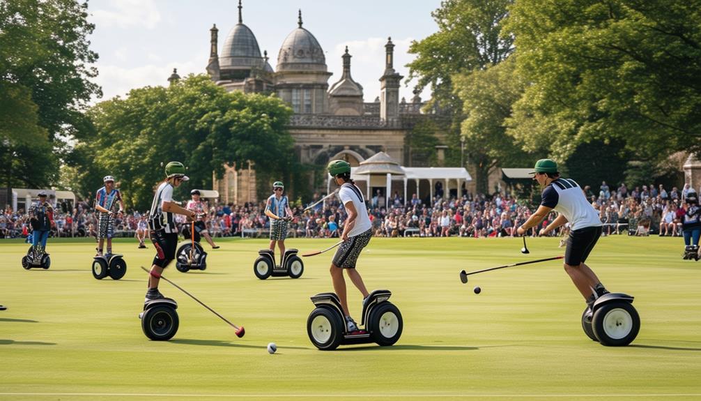sport involving segway scooters