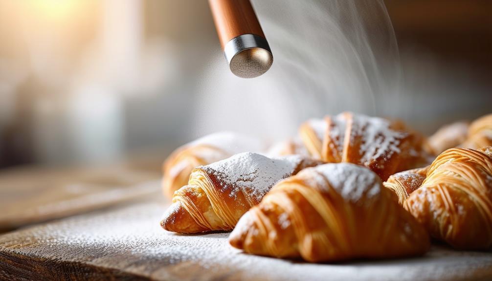 sprinkling flour with precision