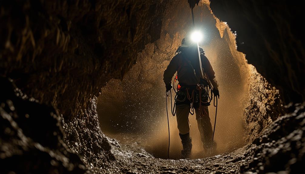 navigating tight cave passages