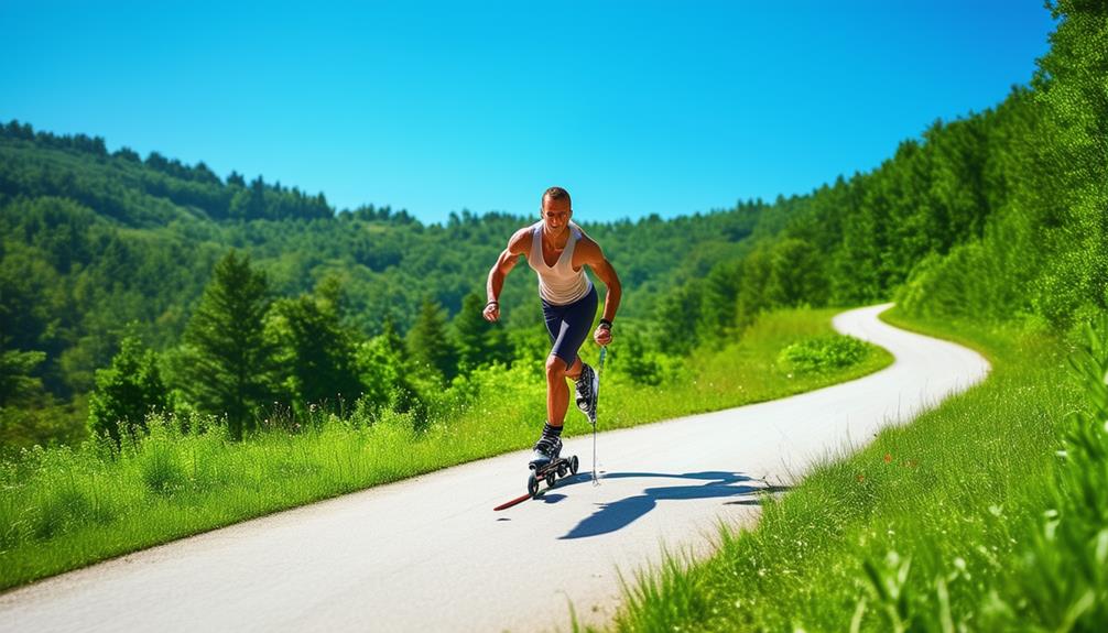 cross country skiing on wheels