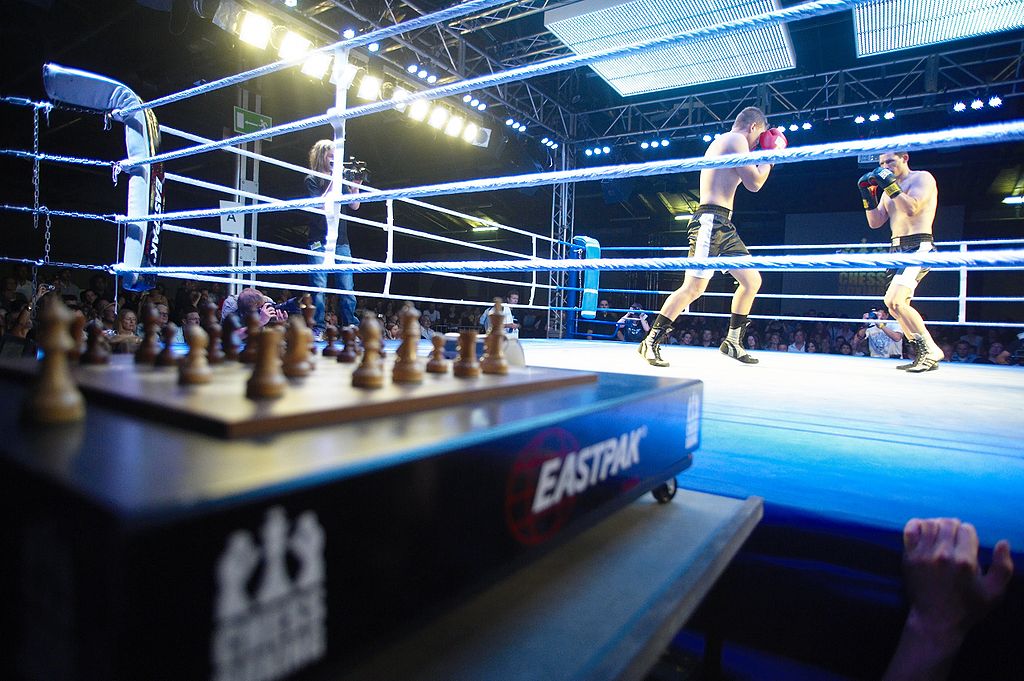 A chess boxing match