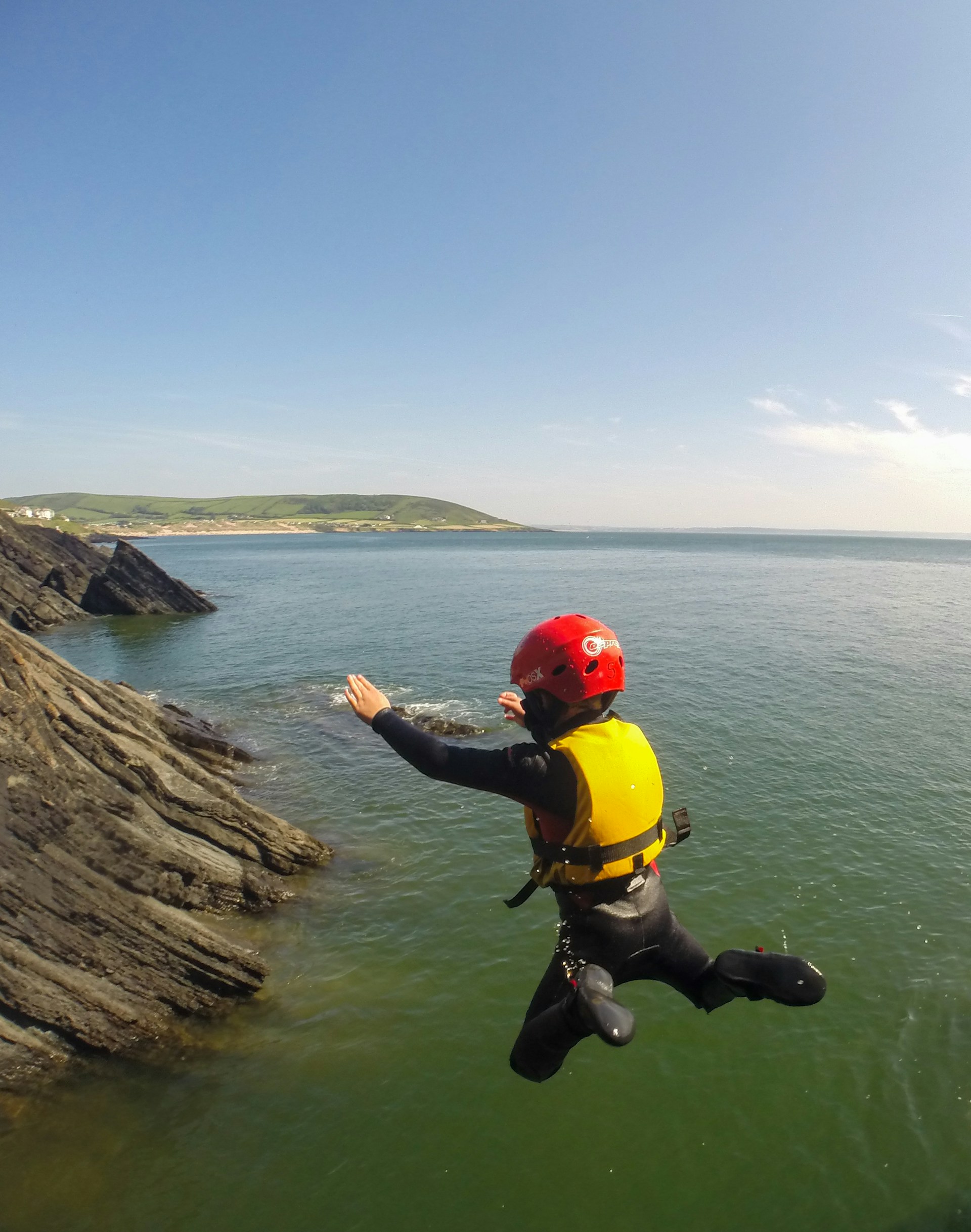 Coasteering rock jump