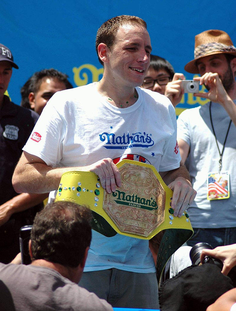 Joey Chestnut has logged his third consecutive win in Coney Island's annual hot dog eating contest