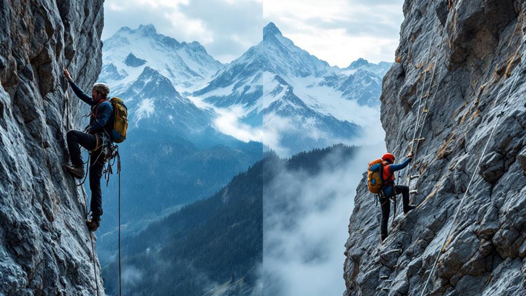What Is the Difference Between Rock Climbing and via Ferrata?