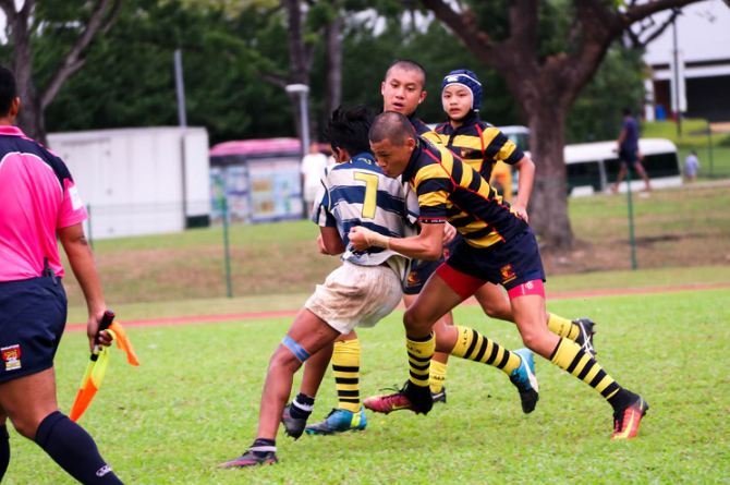 A Rugby game in progress