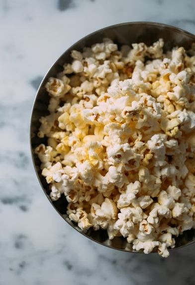 Popcorn in a bowl.